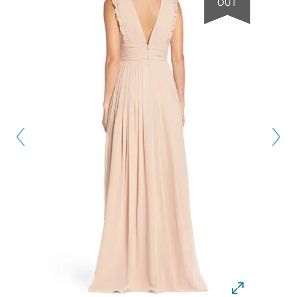 Ruffle Pleat Chiffon Gown - Picture 3 of 5